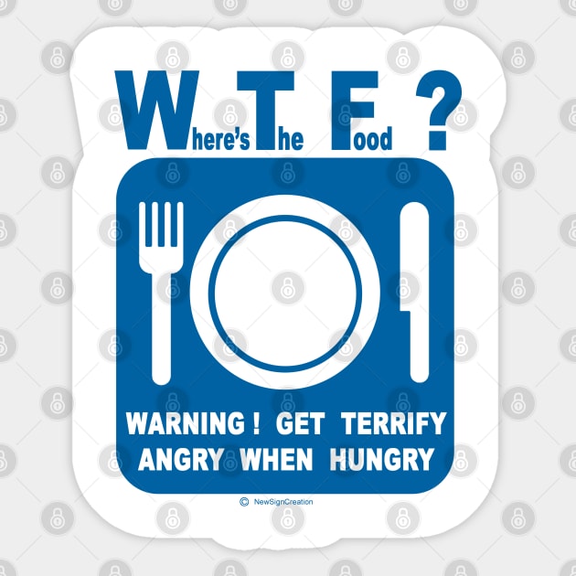 Where's The Food Sticker by NewSignCreation